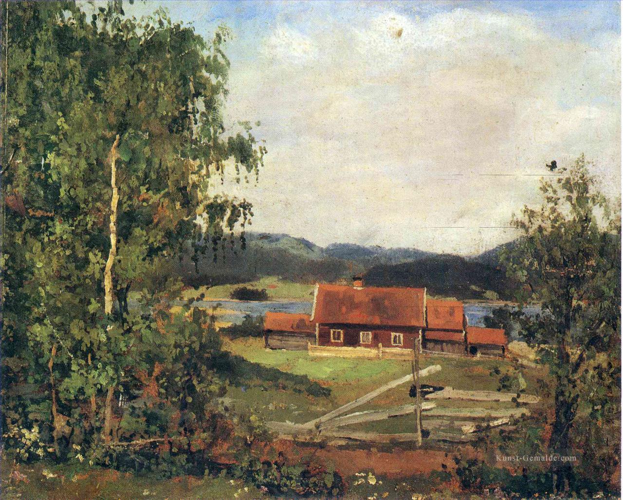 Landschaft Maridalen von oslo 1881 Edvard Munch Ölgemälde